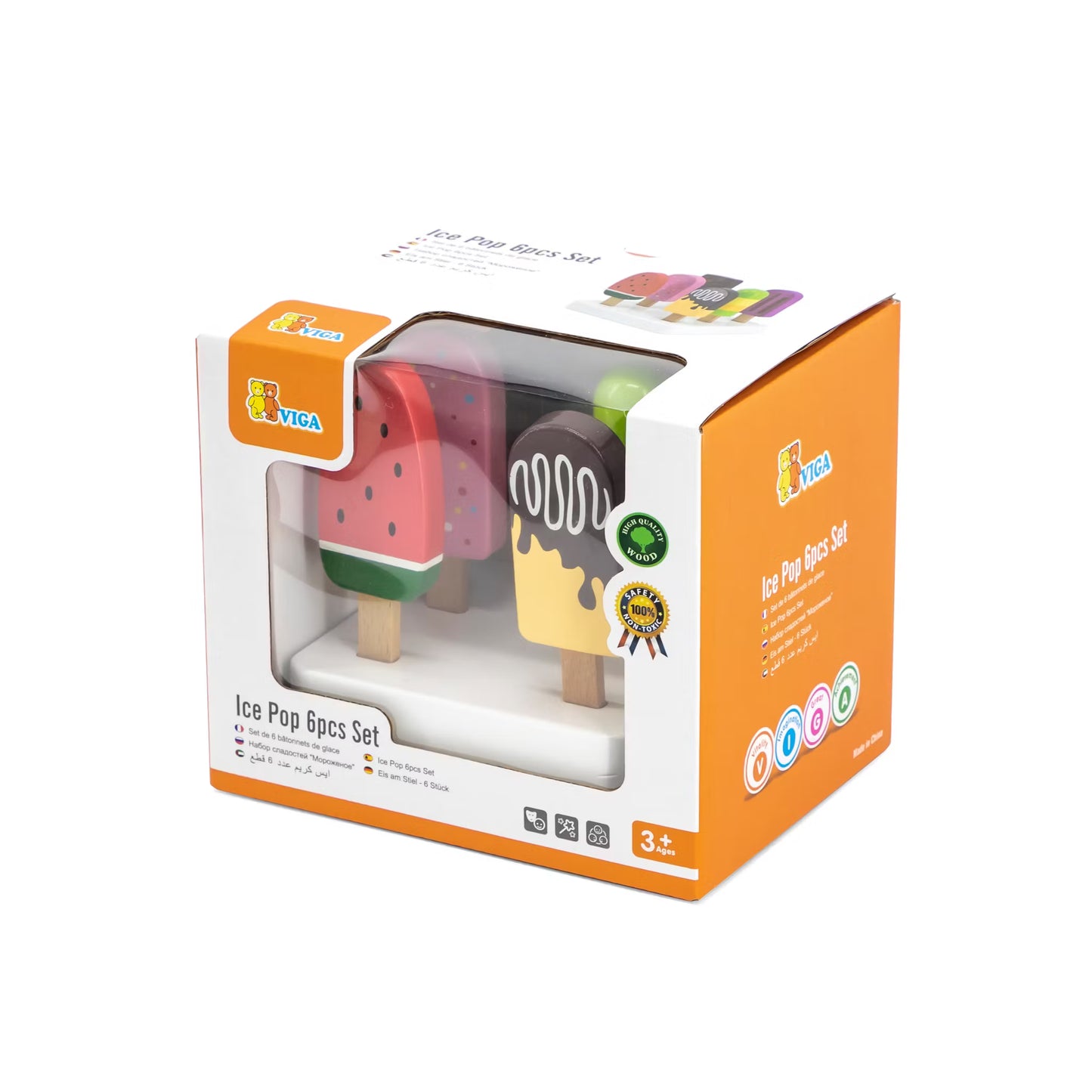 Glass-set i trä 6 delar - Bucklig Förpackning