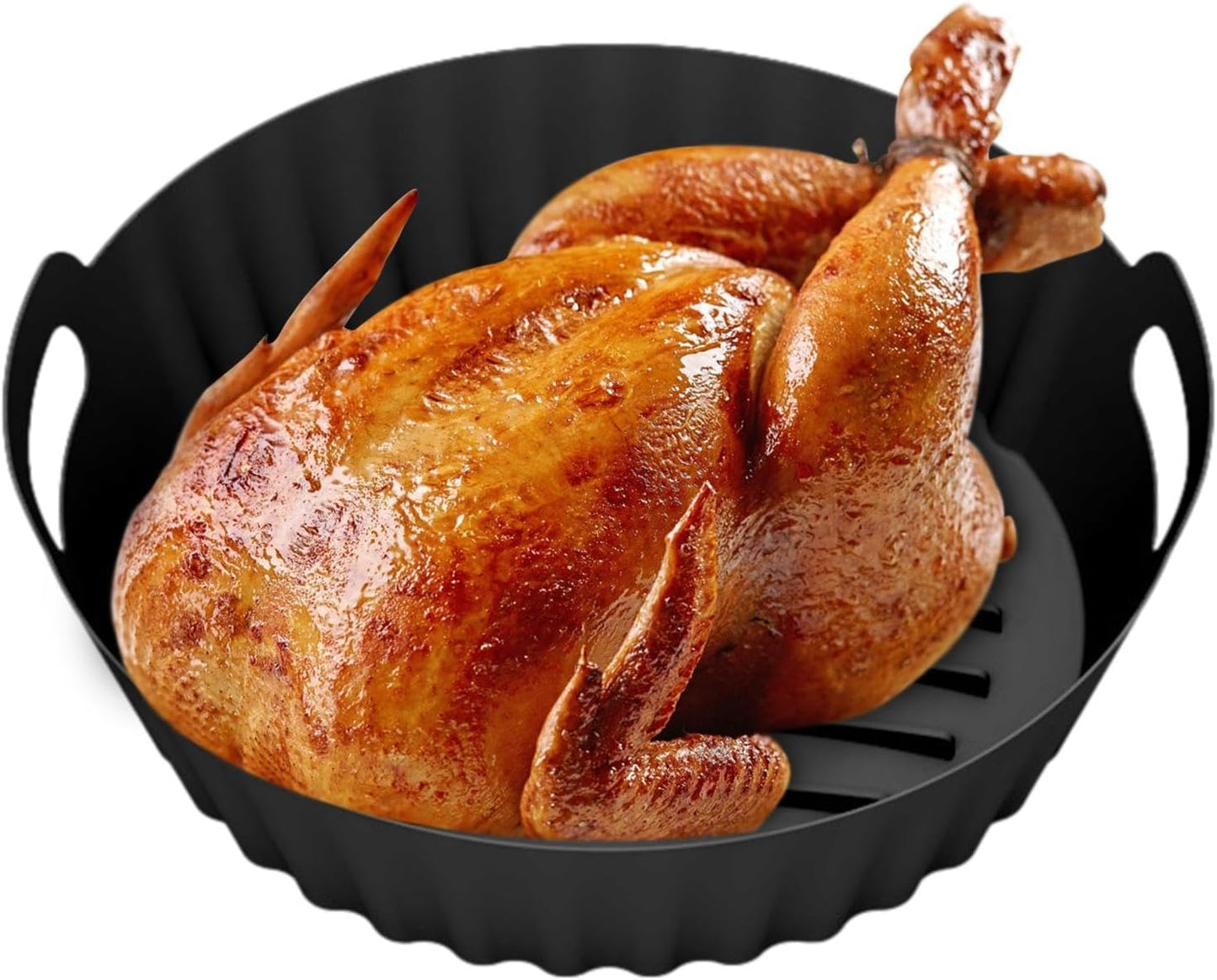 2 Pieces Silicone Hot Air Fryer Mold (20cm) Airfryer Silicone Baking Molds, Reusable Air Freezers, Silicone Saucepans, Hot Air Fryer, Oven, Microwave (A)