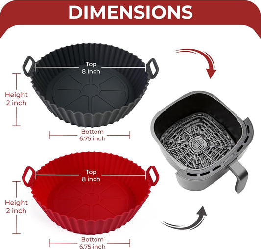 Airfryer Silikonmatta, Set 2