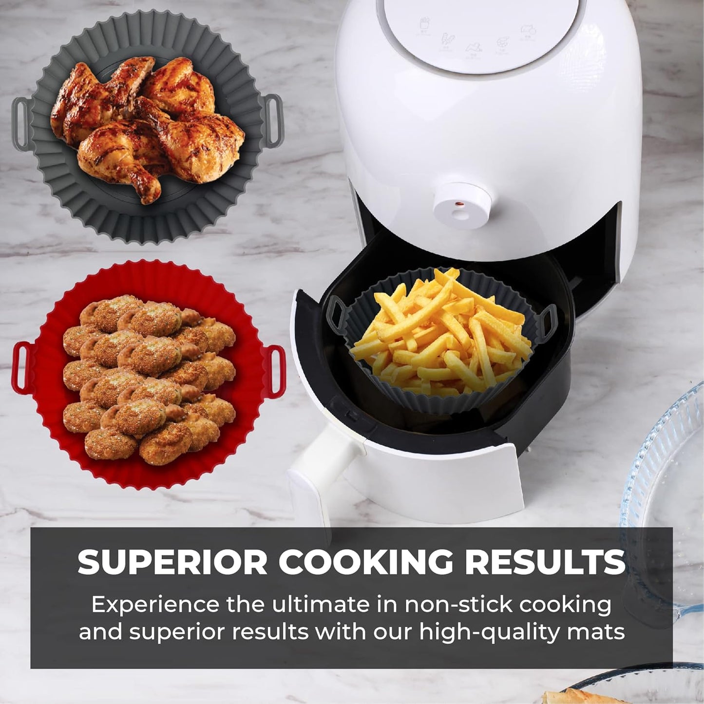Airfryer Silikonmatta, Set 2