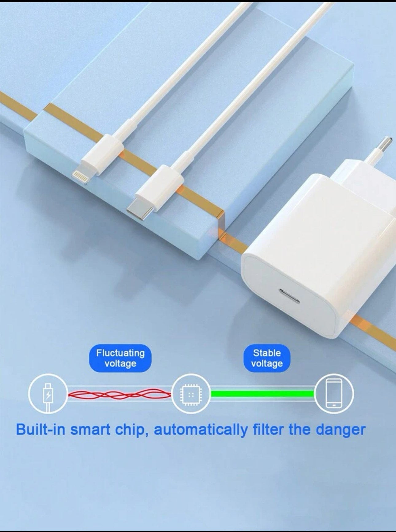Charger USB C - lightning 2M