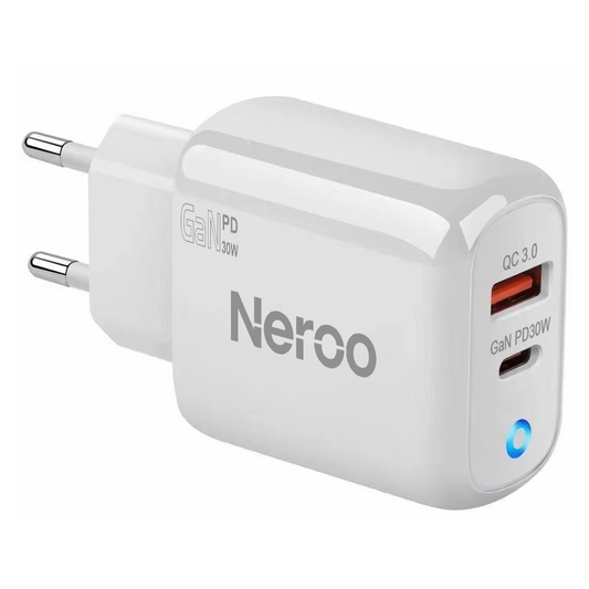 NEROO GaN 30W adapter USB A - USB C (Grossist)